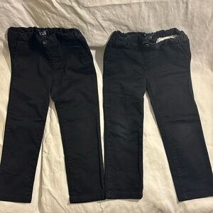 Black chino dress pants 5T, set of 2,twins